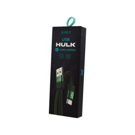 Cable Usb a Tipo Lightning Negro Hulk Only