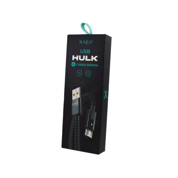 Cable Usb a Tipo V8 Negro Hulk Only
