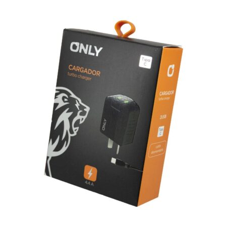 Cargador Only Tipo C 4.4A Turbo Negro