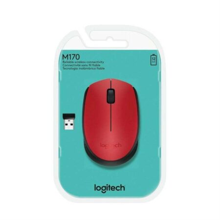 Mouse Logitech M 170 Rojo Inalambrico
