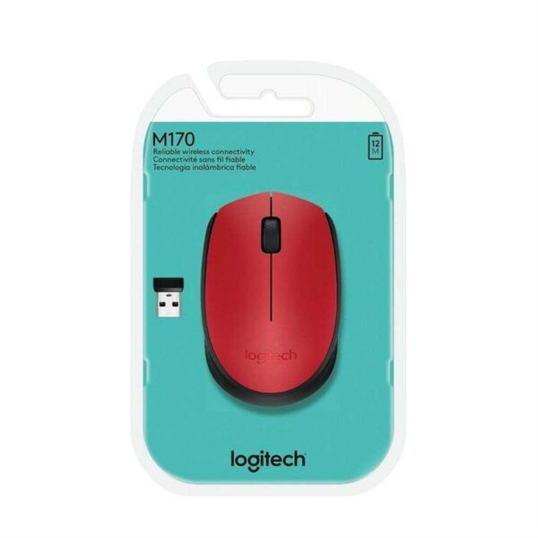 Mouse Logitech M 170 Rojo Inalambrico