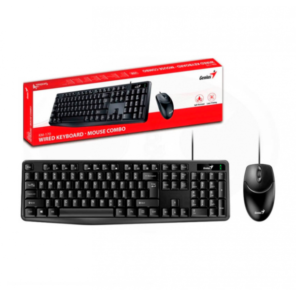 Combo Teclado y Mouse Genius KM 170 Con Cable