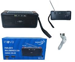 Parlante Inalambrico con Carga Solar y Radio Inova RA 012