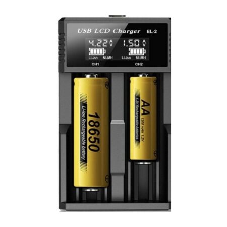 Cargador 2 Pilas con LCD EL 2