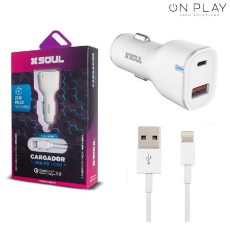 Cargador Para Auto Soul 20w 3.0 Fast Charge