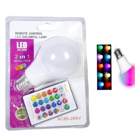 Foco Led RGB Con Control Remoto 2 en 1