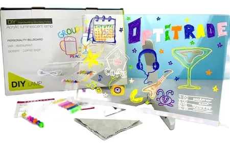 Acrylic Luminescent DIY LAMP Pizarra