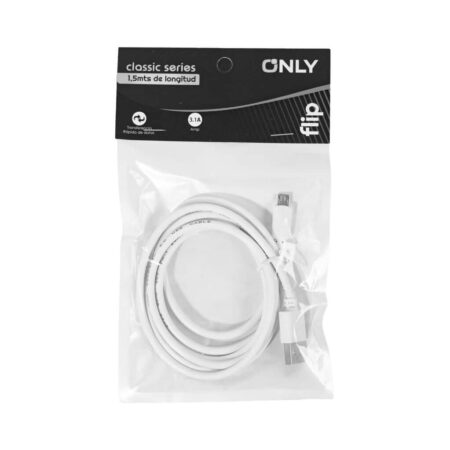 Cable Usb a Tipo C Blanco 2mts Classic Series Only