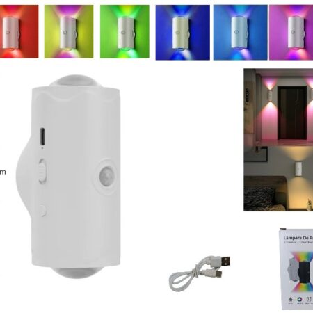 Led De Pared Bidireccional Rgb Con Sensor Imantado 83055