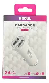 Cargador Auto Sin Cable Salida Tipo USB Soul 10W 2.4A