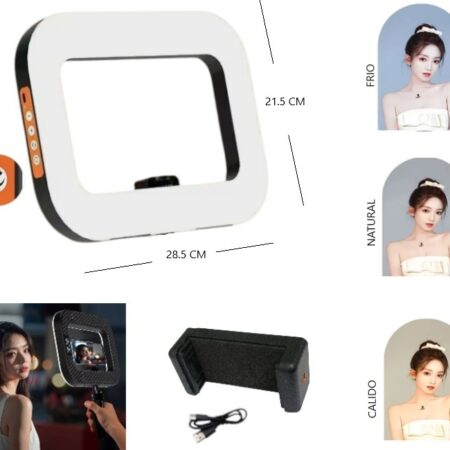 Aro Luz Led Rectangular YM 200 Luz Blanca